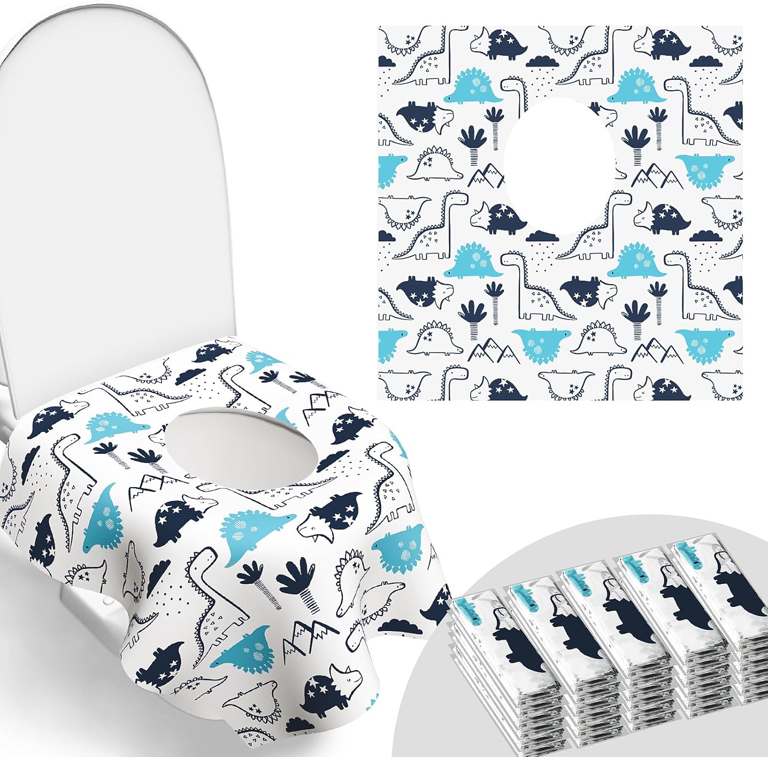 Toddler Potty Training Seat - 30 Pack Toilet Seat Covers Disposable,