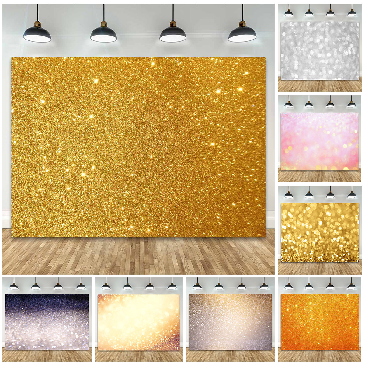 Golden Silver Glitters Backdro - огляд і ціна Baby Products Photoshoot