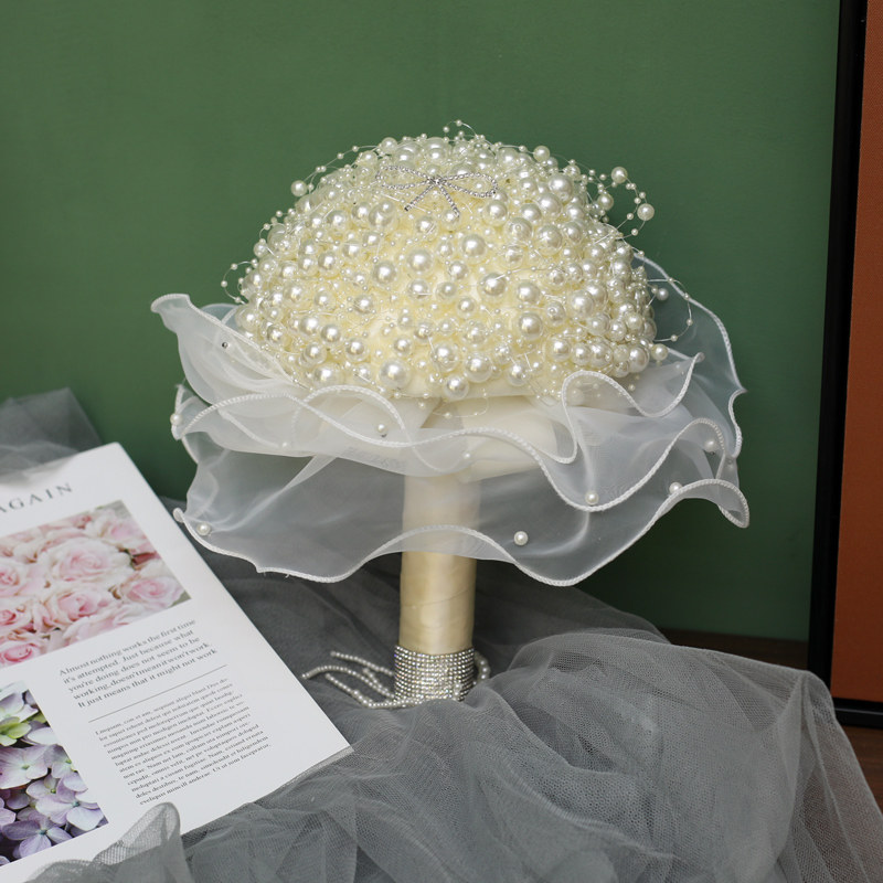 Bridal wedding bouquet pearl c - огляд і ціна Baby Products Photoshoot