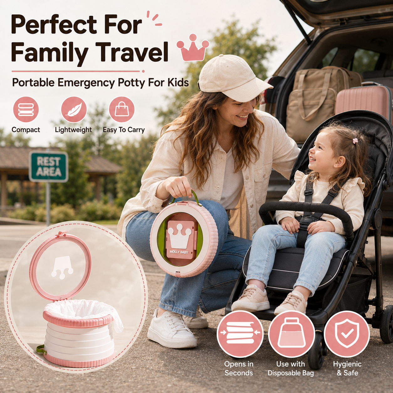 Portable Folding Travel Potty  - огляд і ціна Toddler Potty Training Seat