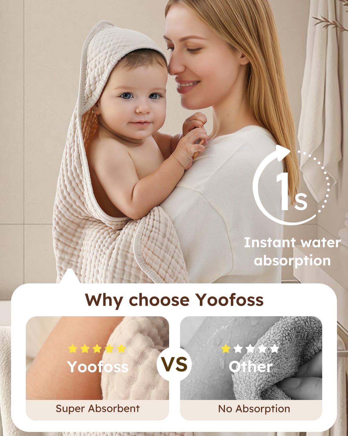 Hooded Baby Towels 2 Pack 100% - огляд і ціна Baby Products Pack